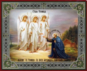 икона явление св. Троицы Александру Свирскому